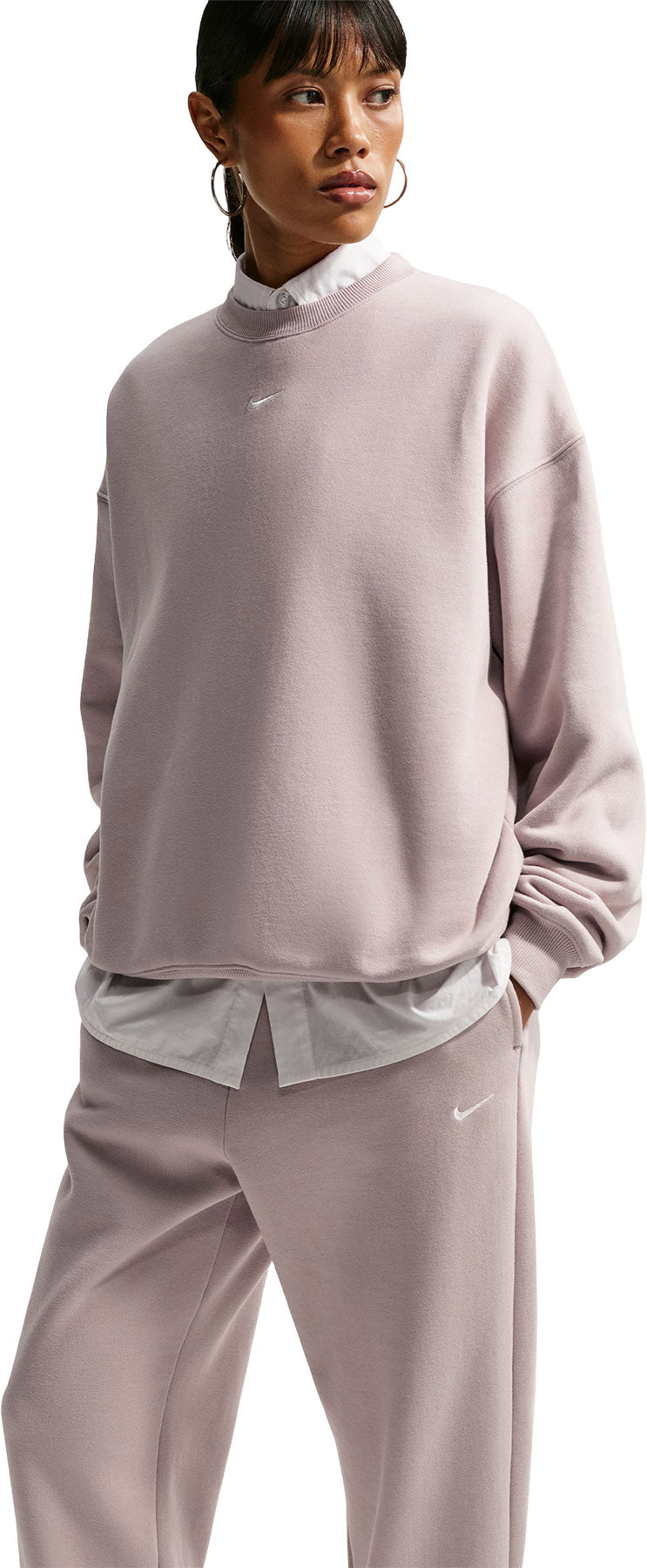 Nike Studio Fleece Medium Weight High-Rise Oversized Cuffed Trousers - Women's