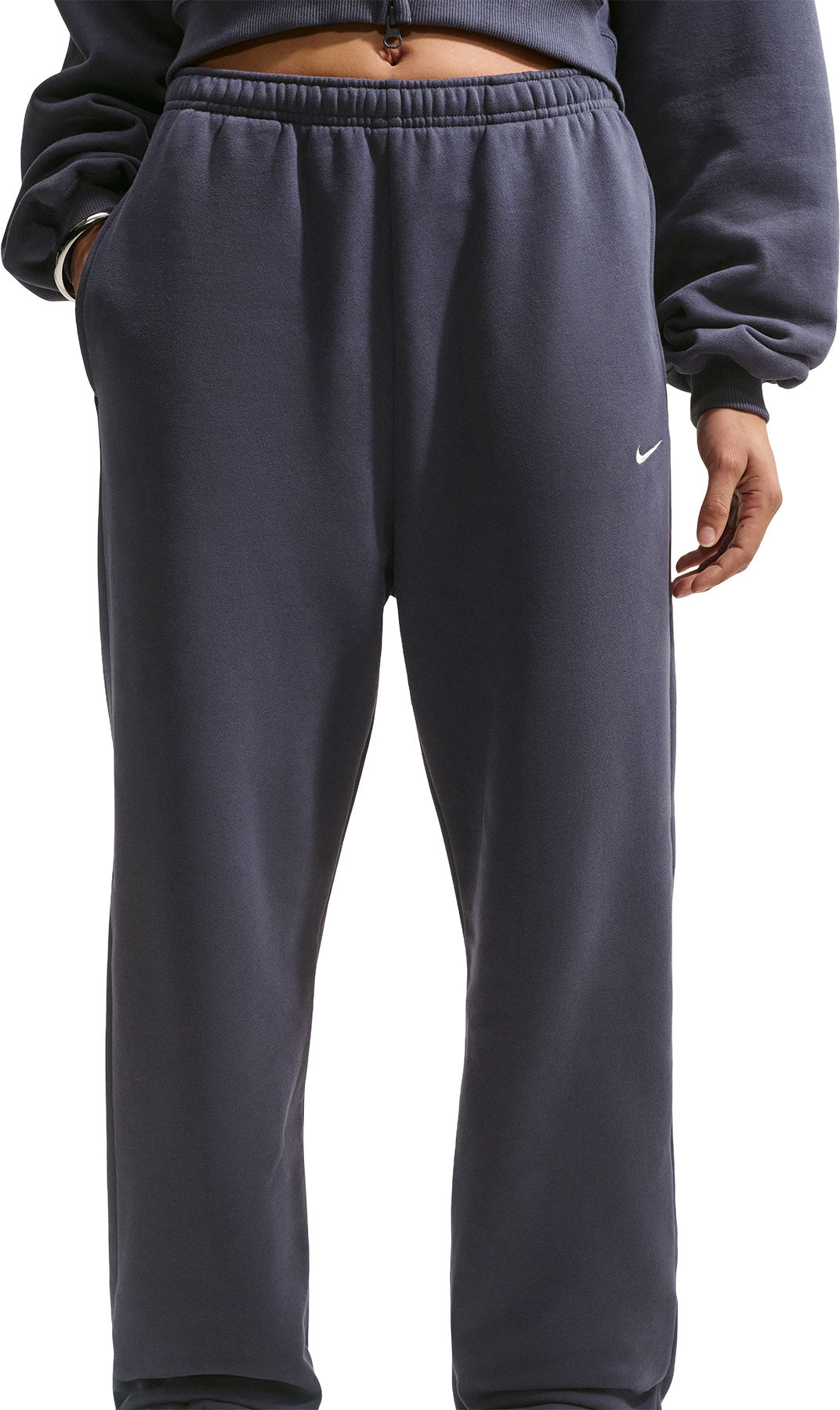 Nike Studio Fleece Medium Weight High-Rise Oversized Cuffed Trousers - Women's
