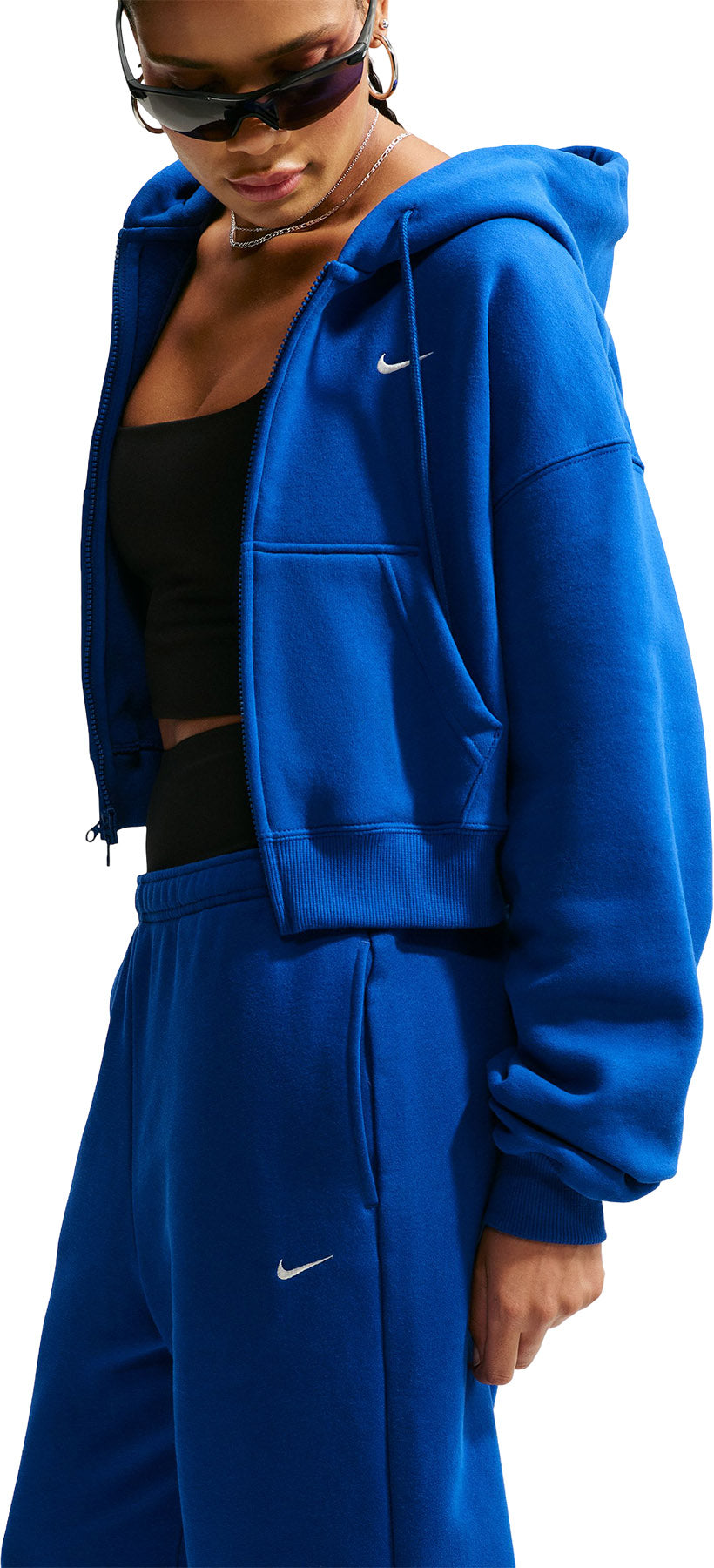 Nike Studio Fleece Medium Weight High-Rise Oversized Cuffed Trousers - Women's