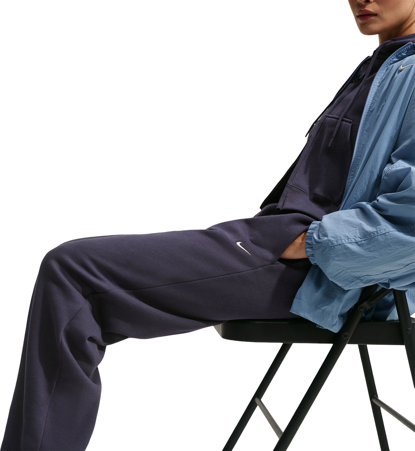 Nike Studio Fleece Medium Weight High-Rise Oversized Cuffed Trousers - Women's