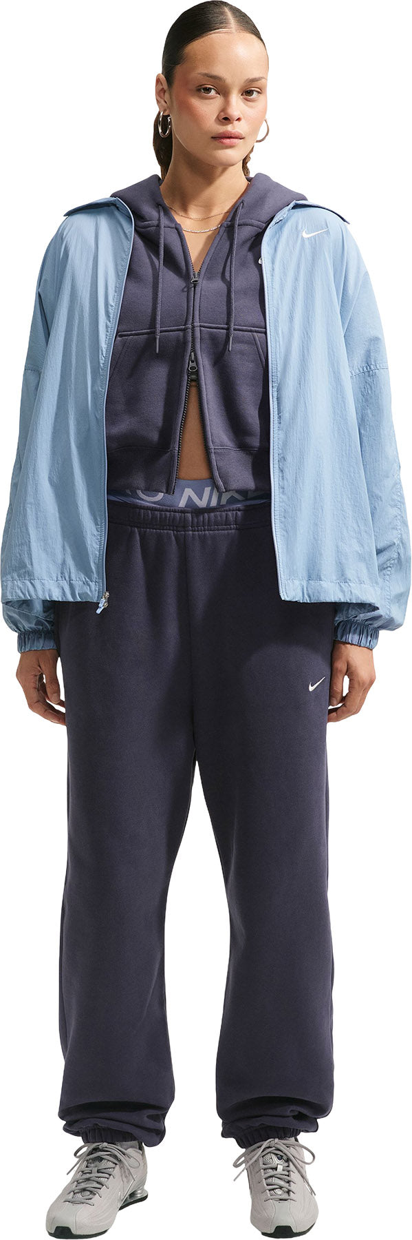 Nike Studio Fleece Medium Weight High-Rise Oversized Cuffed Trousers - Women's