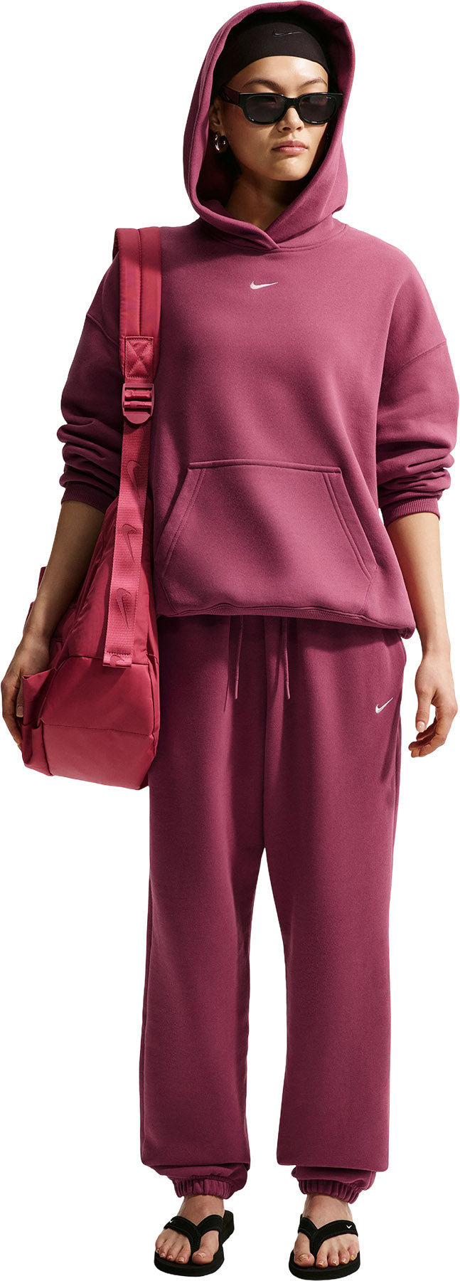 Nike Studio Fleece Medium Weight High-Rise Oversized Cuffed Trousers - Women's