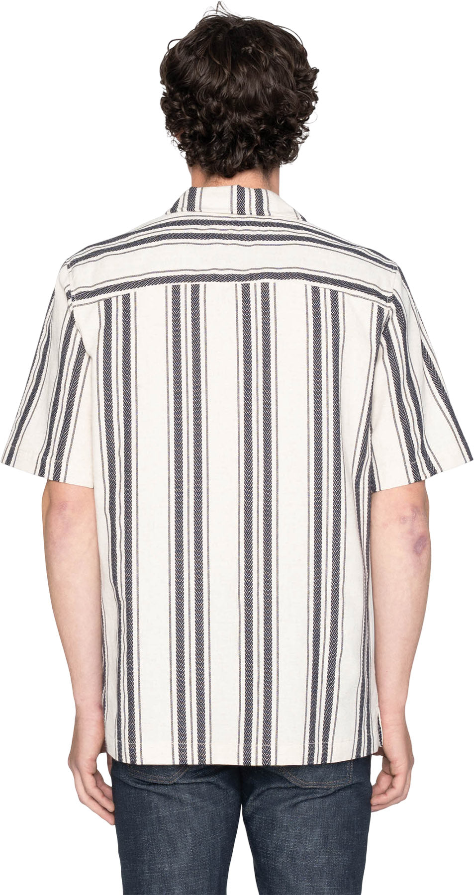 Aloha Shirt - Dobby Bands - Natural - Men's