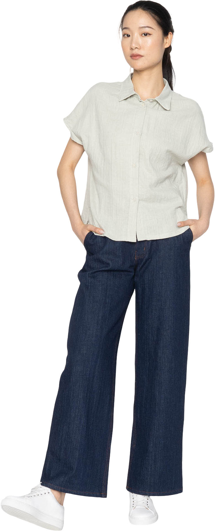 Billie Shirt - Double Weave Gauze - Mint - Women's