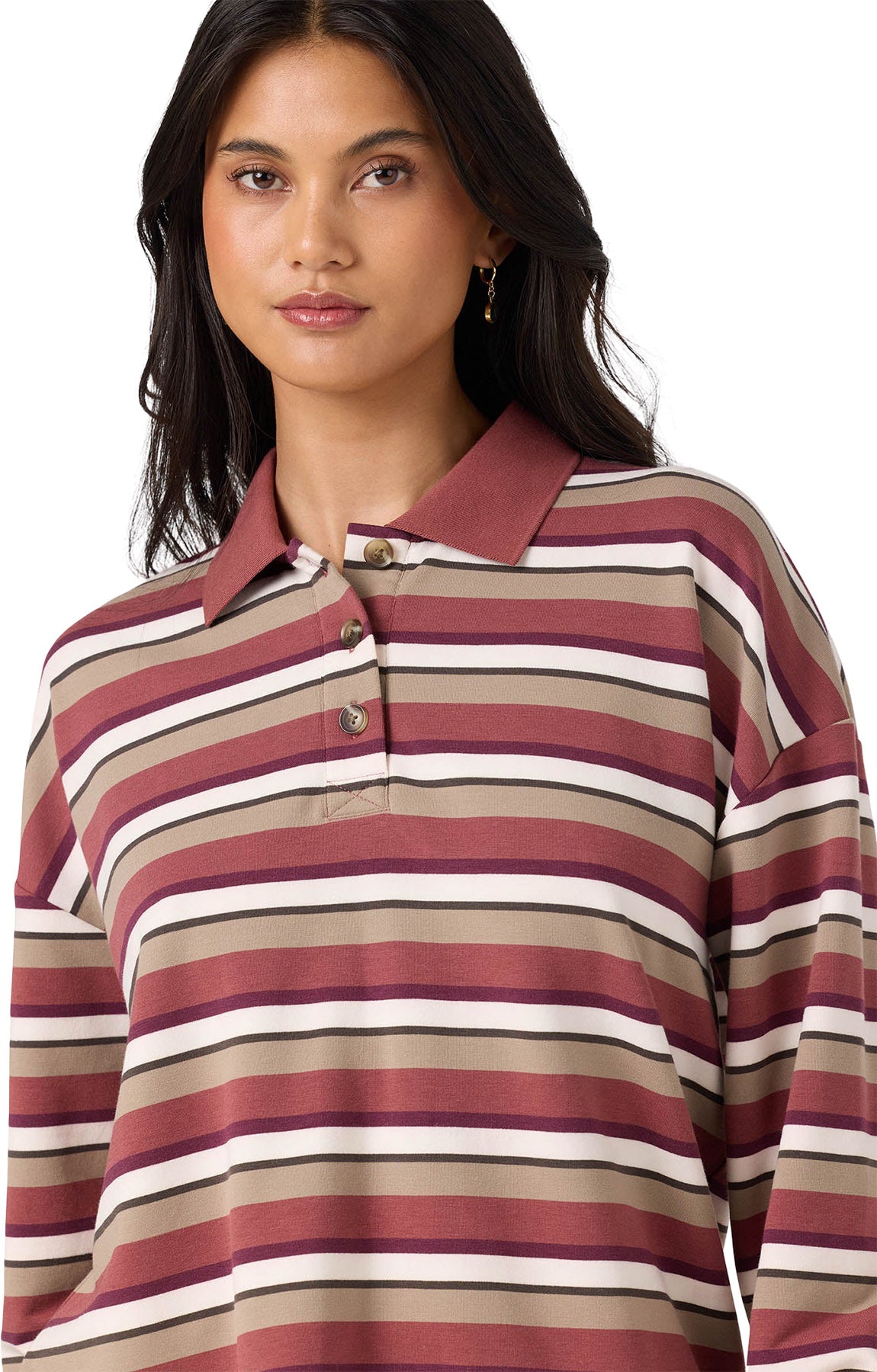 OG Kyra Long Sleeve Crop Polo - Women's