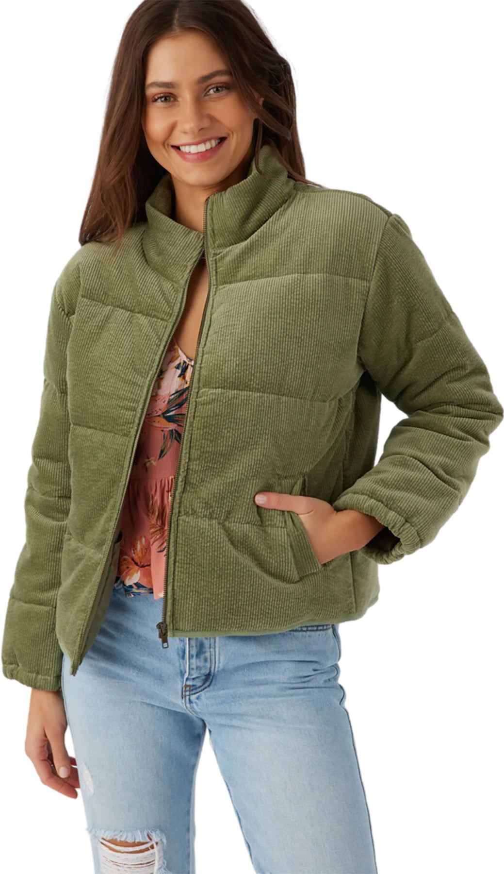 Novah Woven Quilted Corduroy Jacket - Women's
