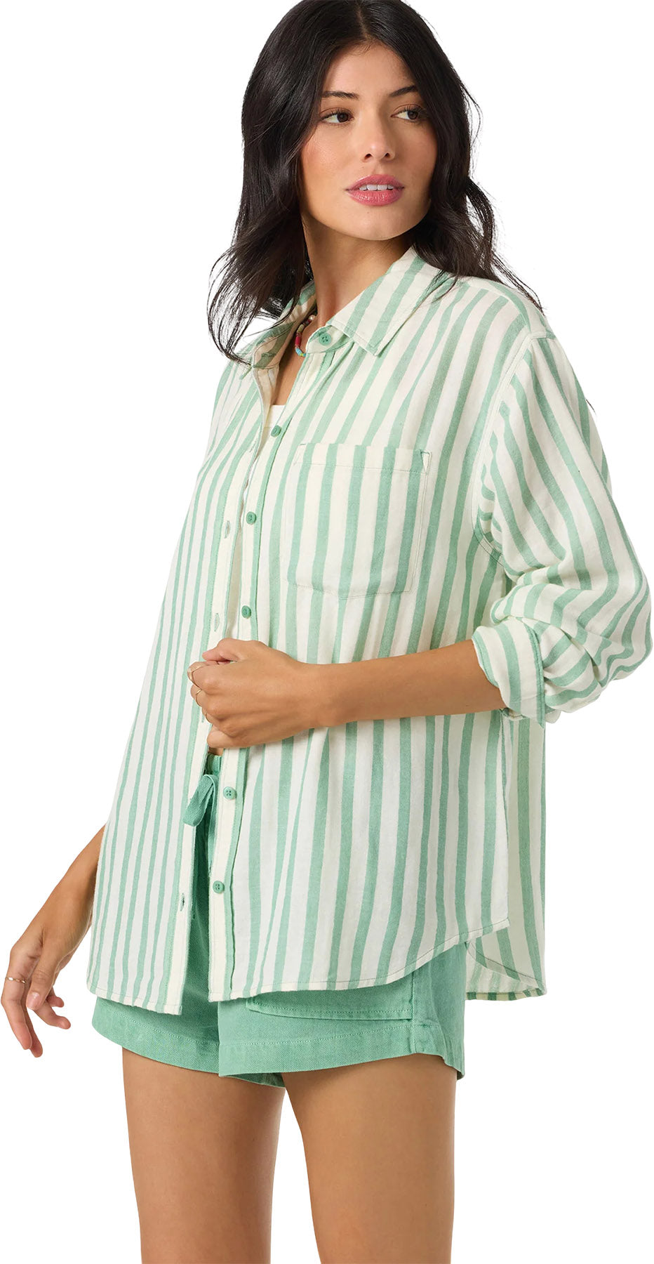 Leni Stripe Relaxed Long Sleeve Shirt - Women's