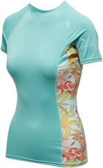 Side Print S/S Rash Guard Tee - Women's