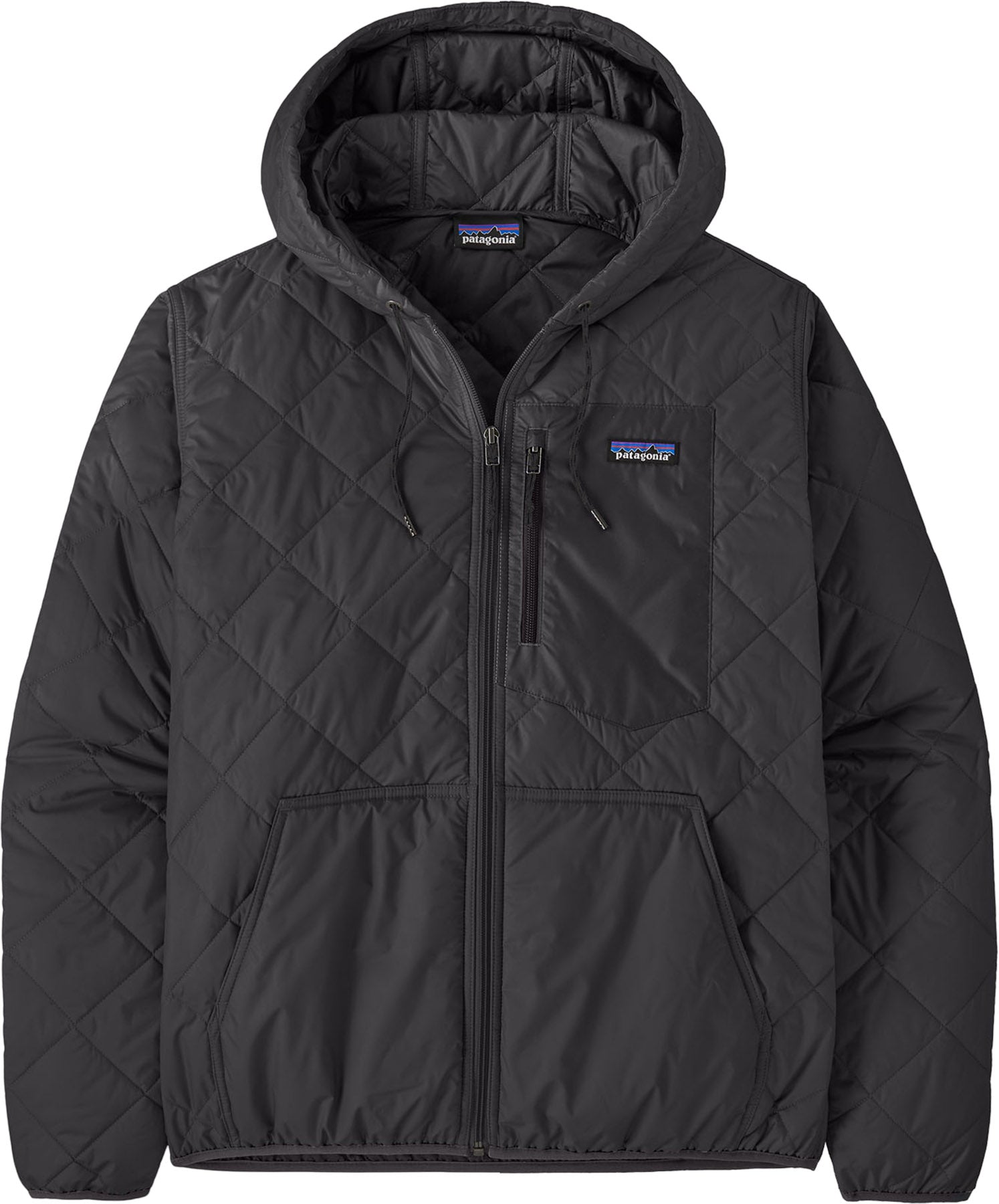 Diamond Quilted Bomber Hoody - Men's