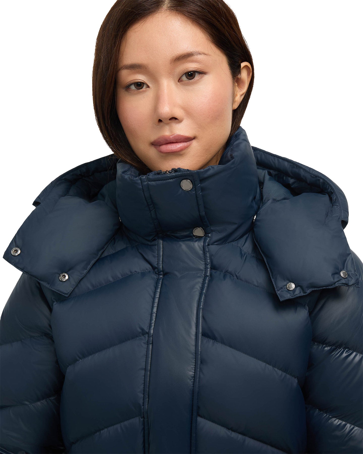 Saturn Mid-Length Quilted Puffer Jacket with Removable Hood - Women's 