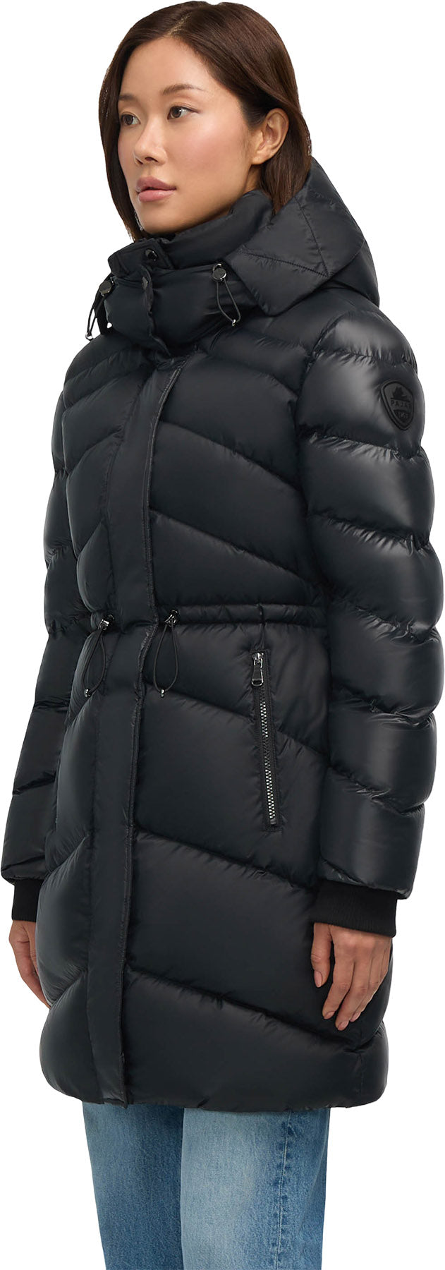 Saturn Mid-Length Quilted Puffer Jacket with Removable Hood - Women's 