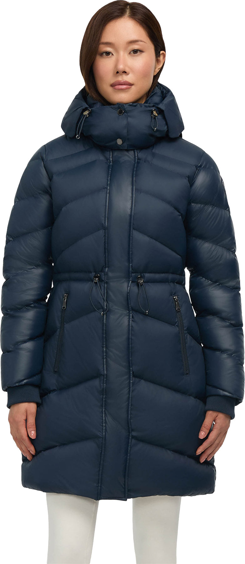 Saturn Mid-Length Quilted Puffer Jacket with Removable Hood - Women's 