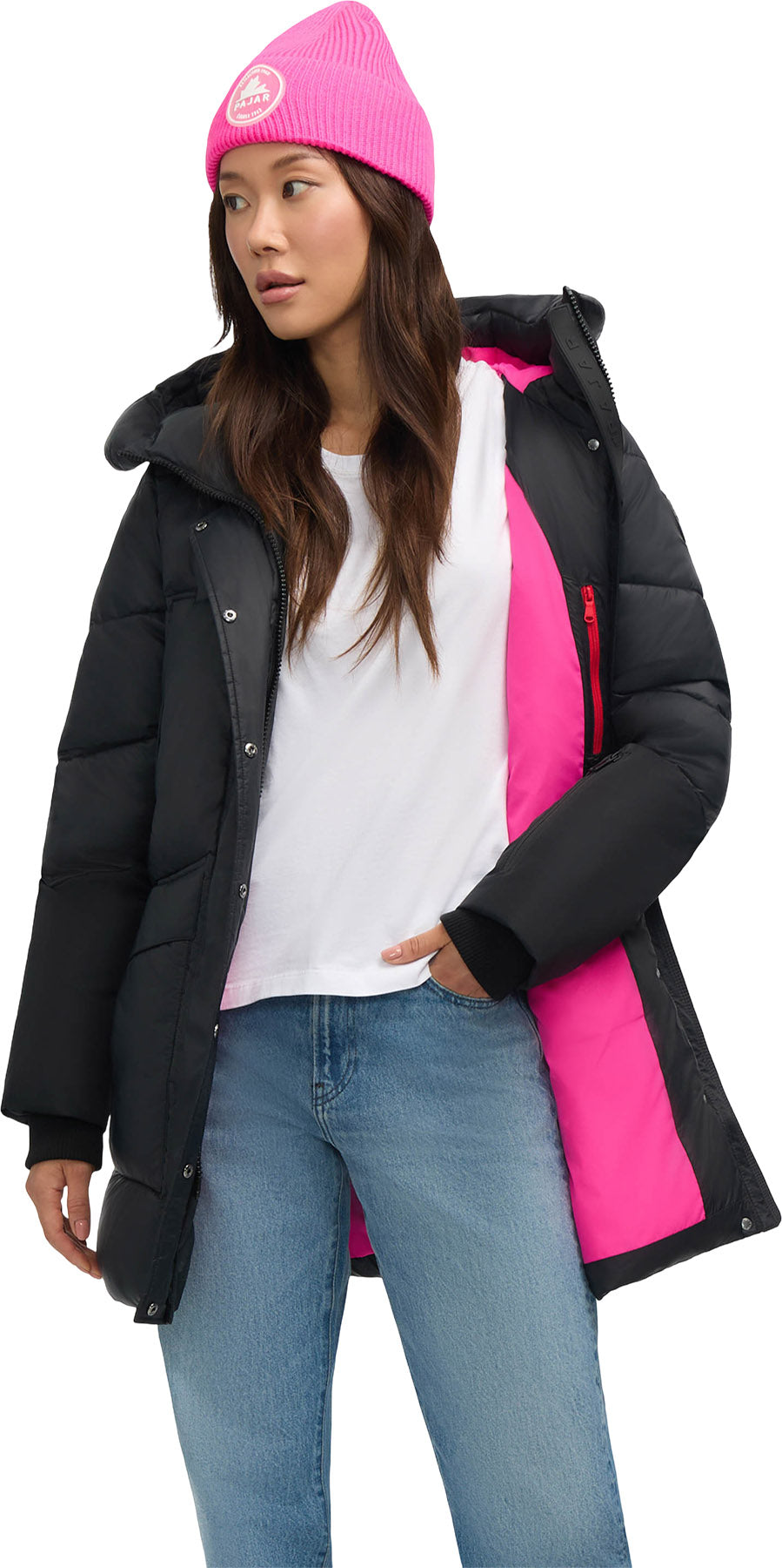 Heirani Mid-Length Quilted Puffer Parka with Oversized Hood - Women's