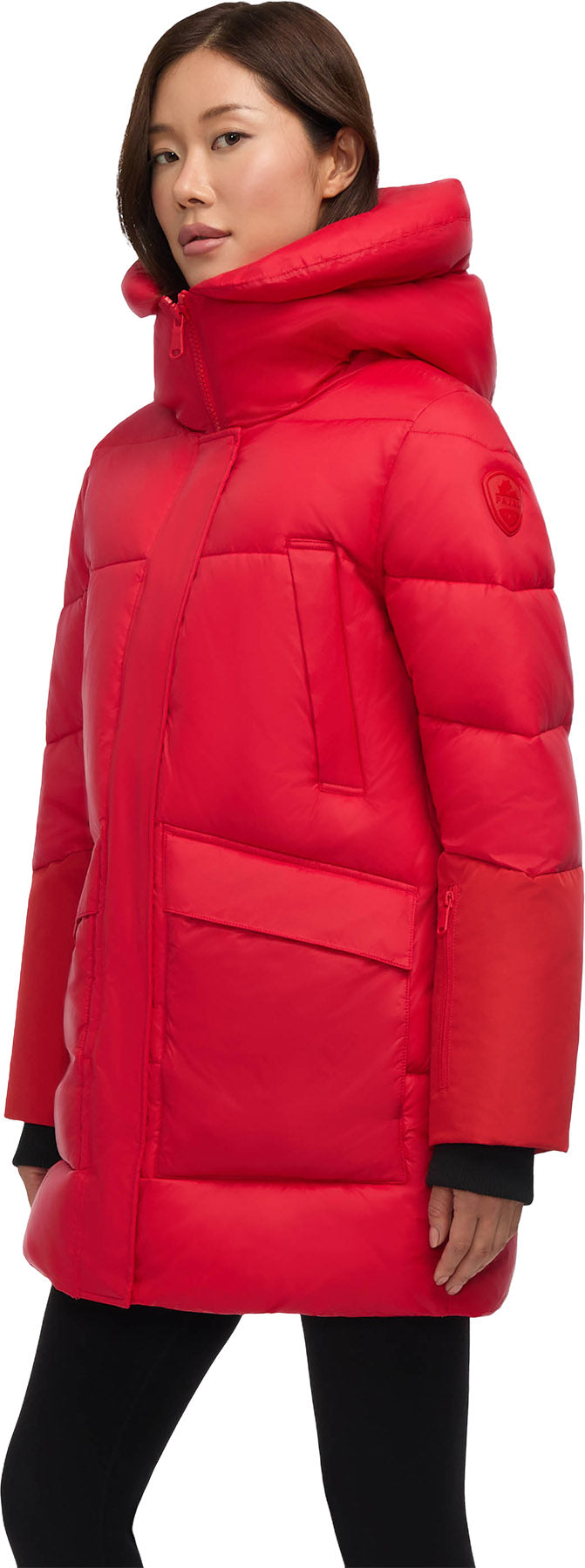 Heirani Mid-Length Quilted Puffer Parka with Oversized Hood - Women's