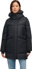 Heirani Mid-Length Quilted Puffer Parka with Oversized Hood - Women's