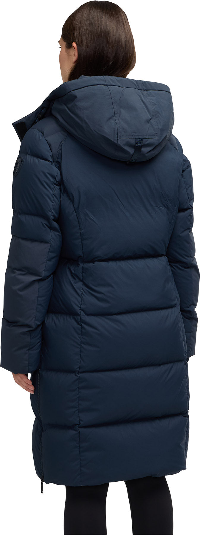 Zaniah Long Channel Quilted Puffer Jacket with Removable Hood - Women's