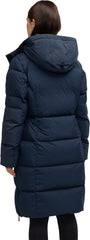 Zaniah Long Channel Quilted Puffer Jacket with Removable Hood - Women's