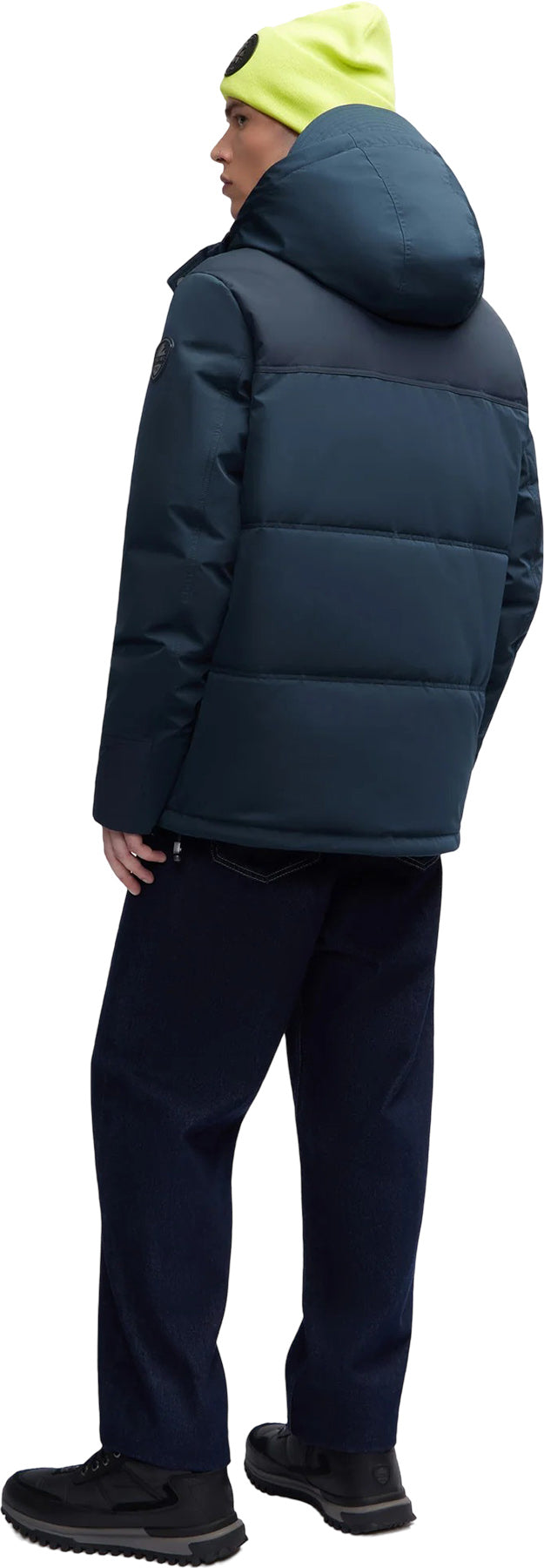 Wiyot Mixed-Media Puffer Jacket with Removable Hood - Men's