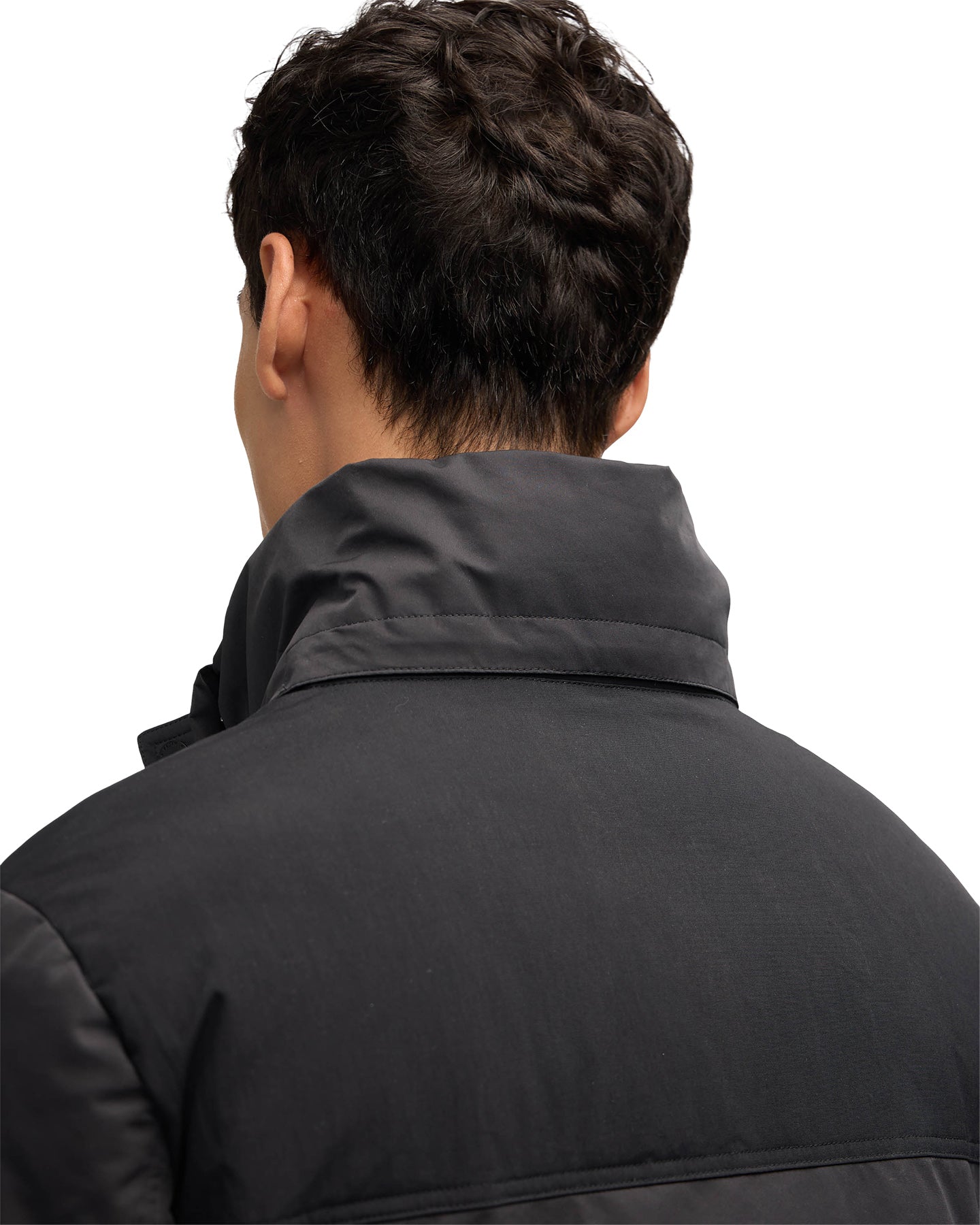 Wiyot Mixed-Media Puffer Jacket with Removable Hood - Men's