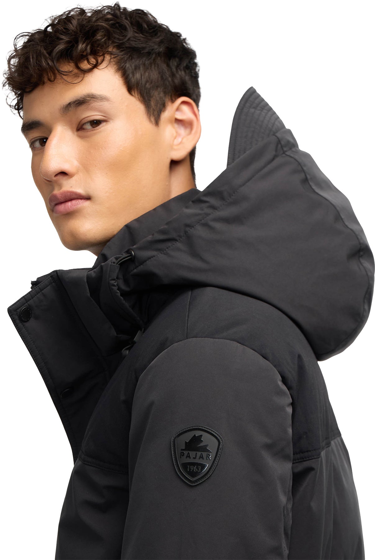 Wiyot Mixed-Media Puffer Jacket with Removable Hood - Men's