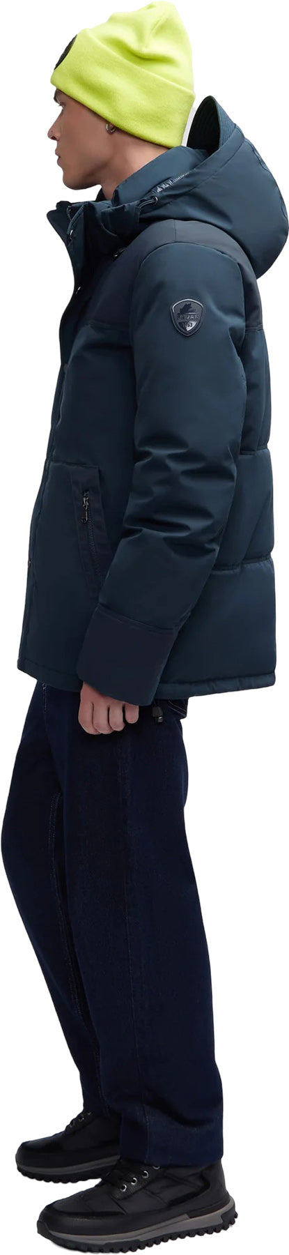 Wiyot Mixed-Media Puffer Jacket with Removable Hood - Men's