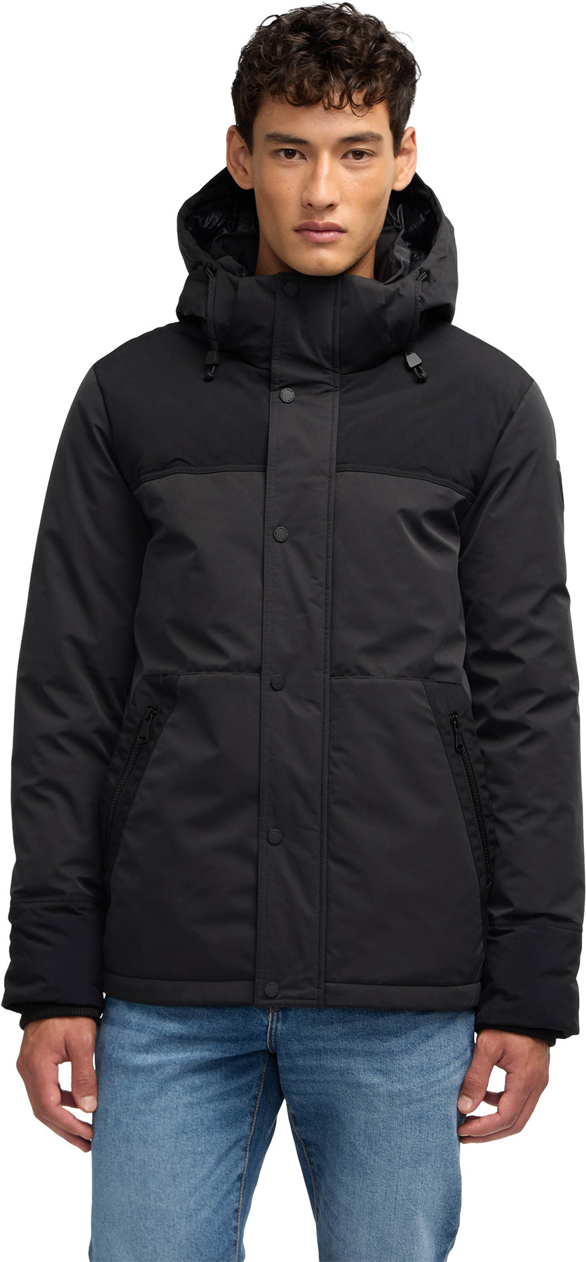 Wiyot Mixed-Media Puffer Jacket with Removable Hood - Men's