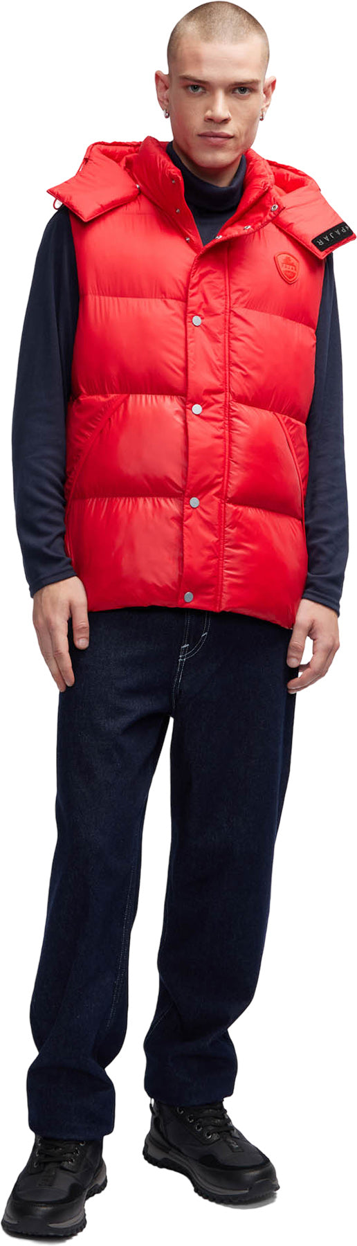 Hyeon Lightweight Puffer Vest with Removable Hood - Men's