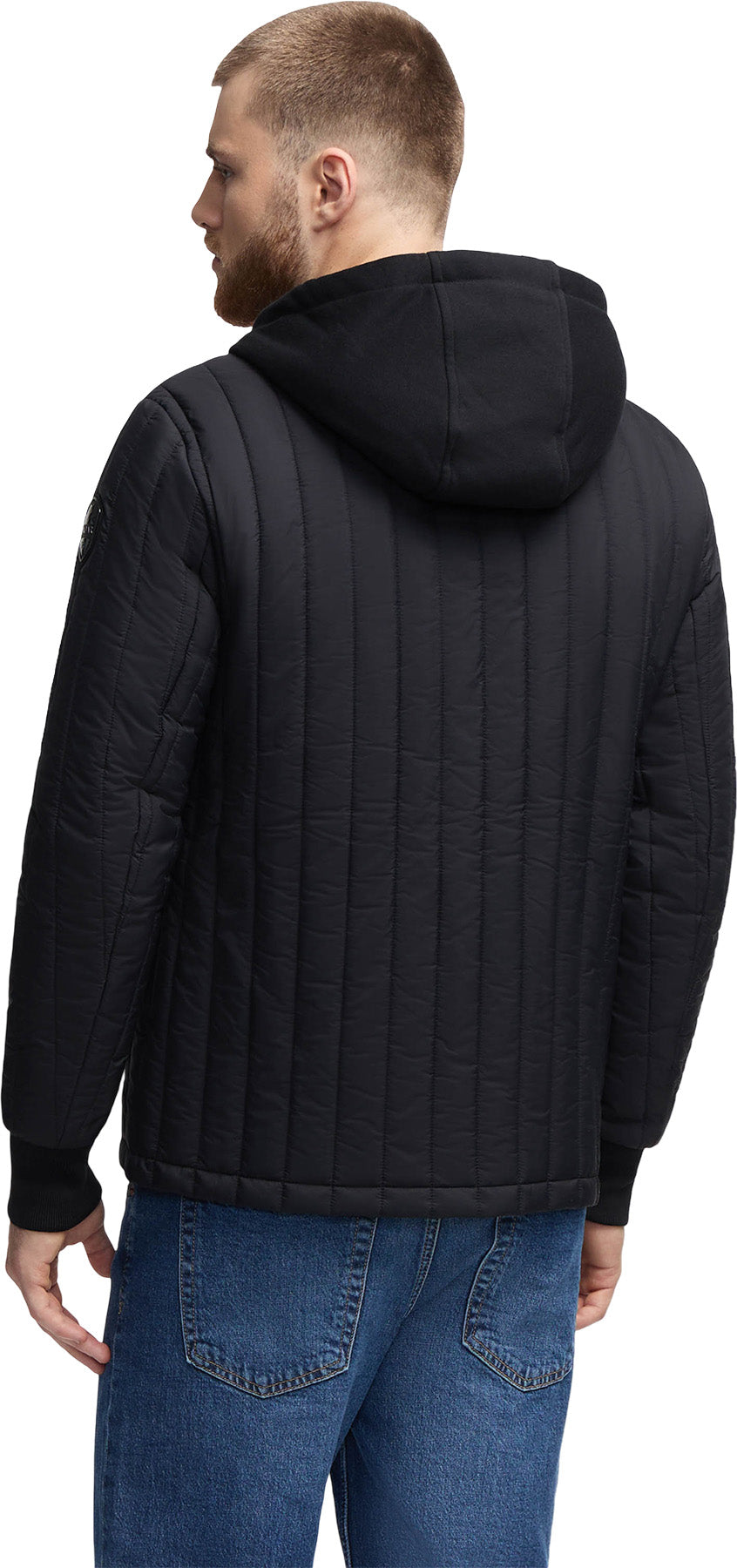 Carnelian Vertical Channel Quilted Shacket - Men's