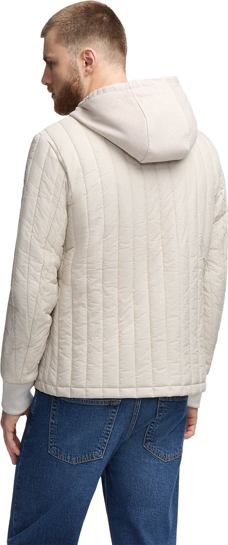 Carnelian Vertical Channel Quilted Shacket - Men's