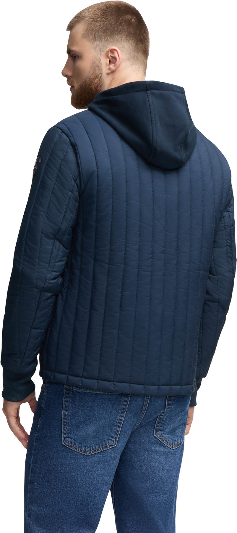 Carnelian Vertical Channel Quilted Shacket - Men's