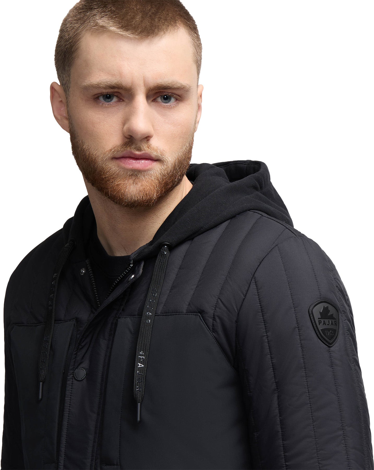 Carnelian Vertical Channel Quilted Shacket - Men's