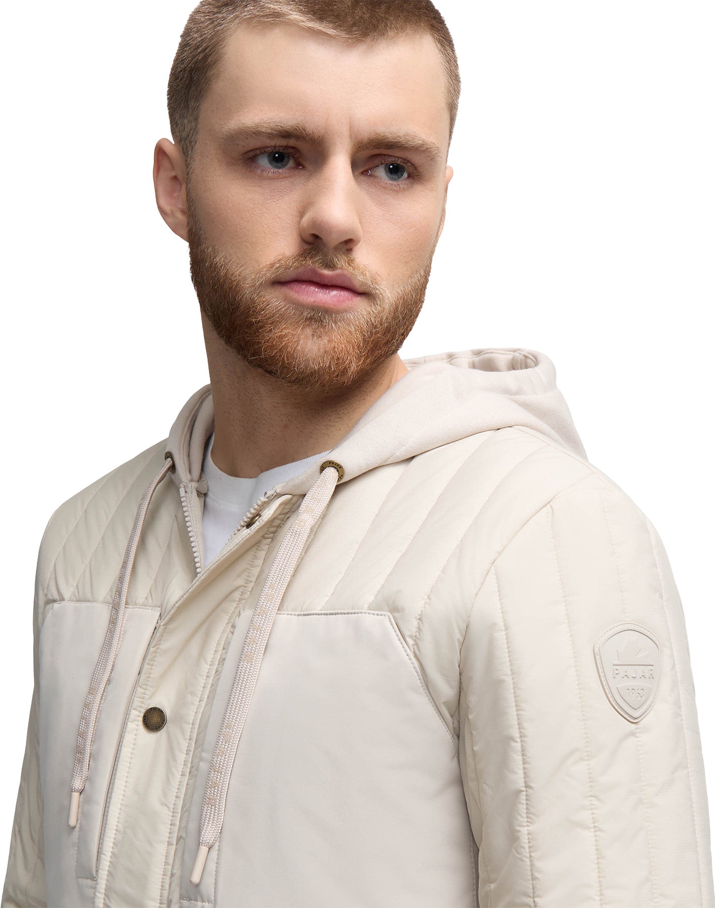 Carnelian Vertical Channel Quilted Shacket - Men's
