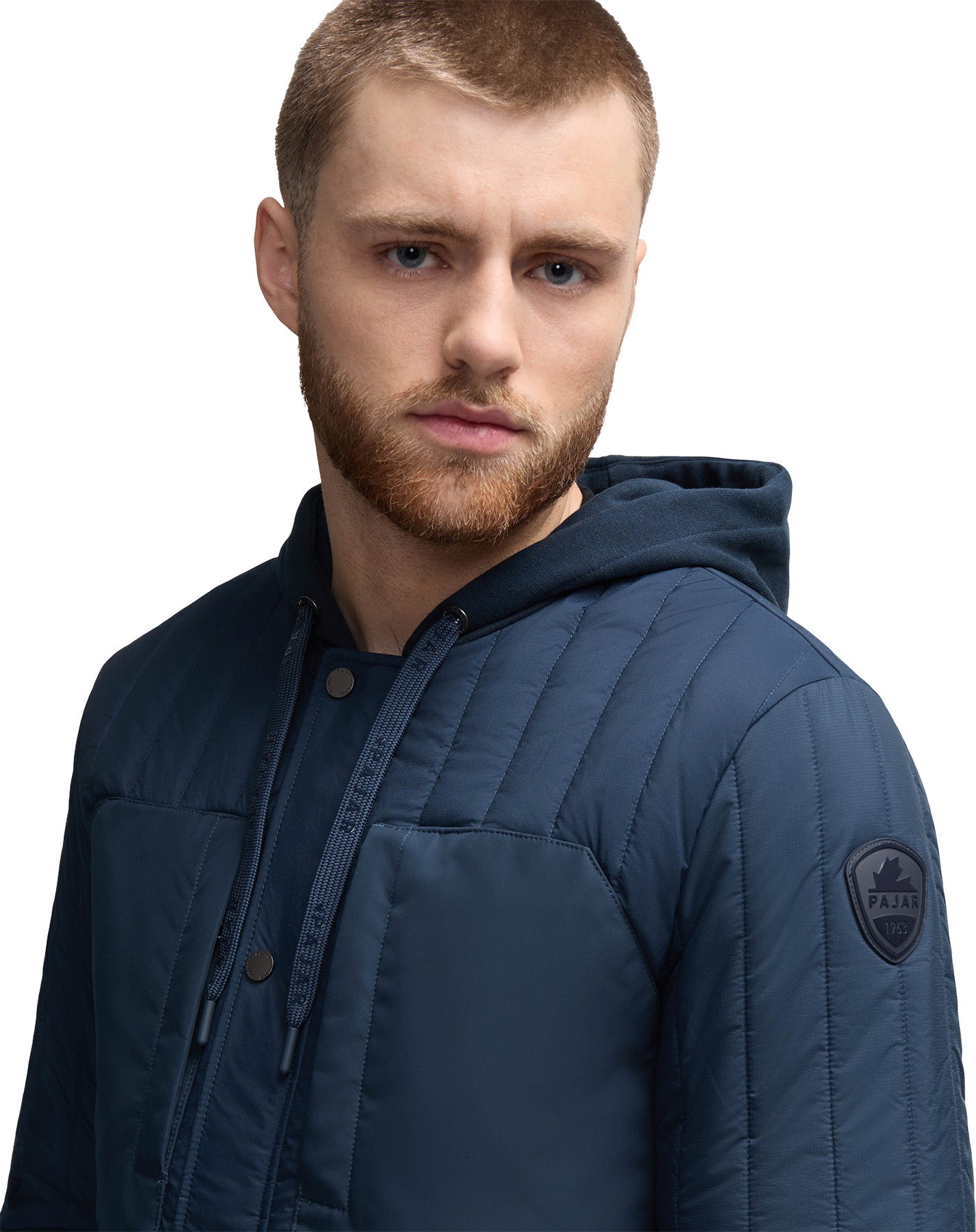 Carnelian Vertical Channel Quilted Shacket - Men's