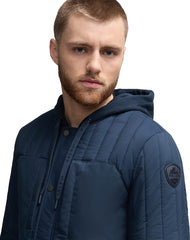 Carnelian Vertical Channel Quilted Shacket - Men's