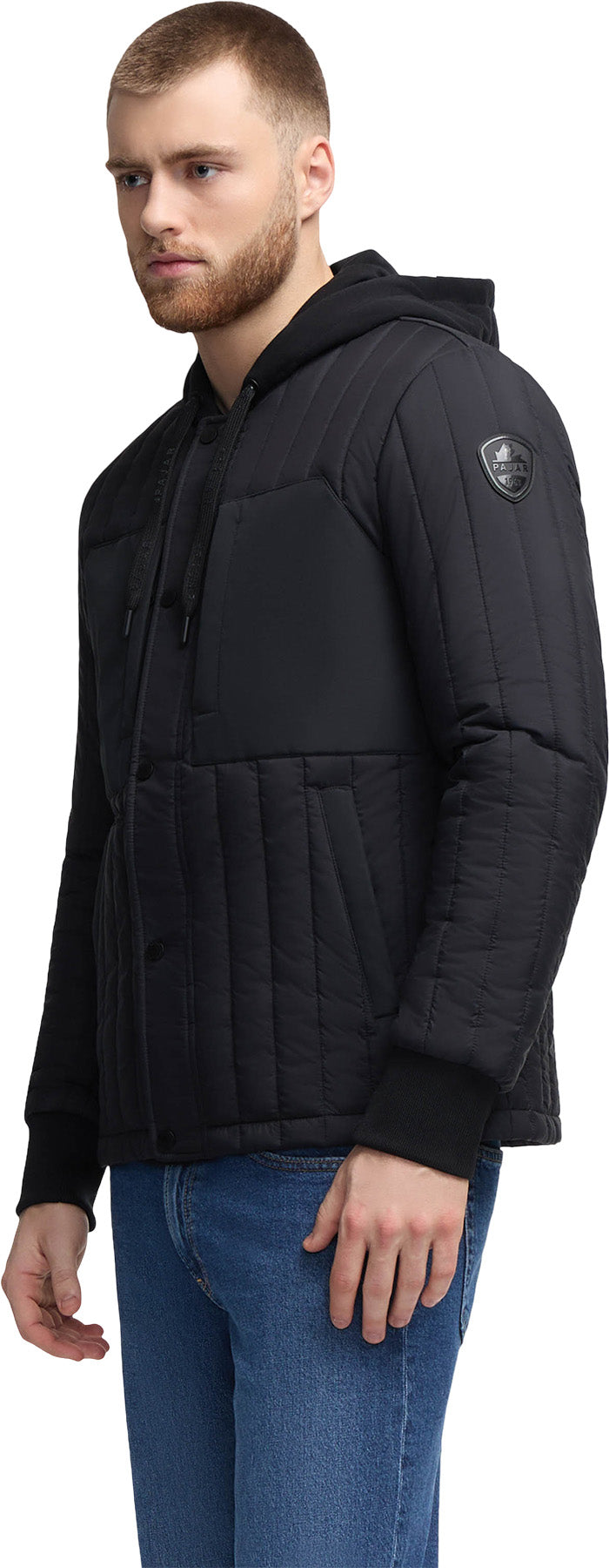 Carnelian Vertical Channel Quilted Shacket - Men's