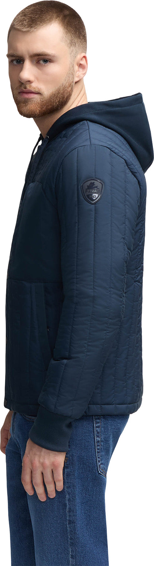 Carnelian Vertical Channel Quilted Shacket - Men's
