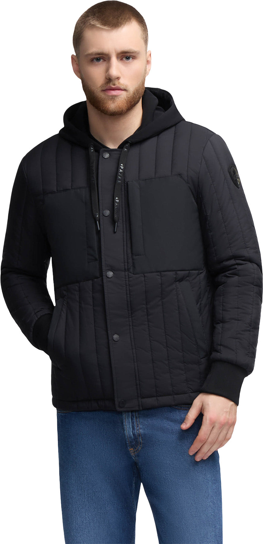 Carnelian Vertical Channel Quilted Shacket - Men's