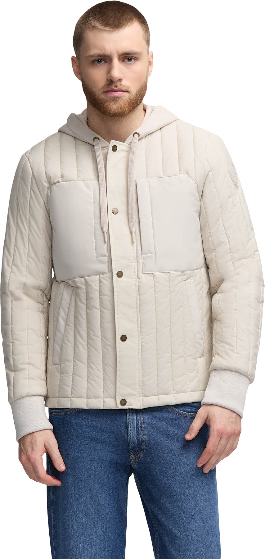 Carnelian Vertical Channel Quilted Shacket - Men's