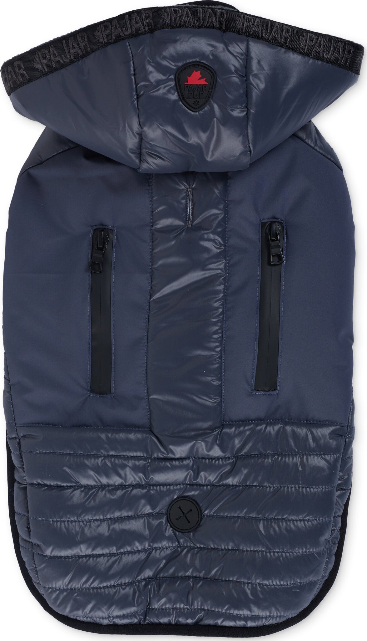 Eddie Mixed Media Quilted Jacket with Hood for Dogs