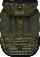 Eddie Mixed Media Quilted Jacket with Hood for Dogs