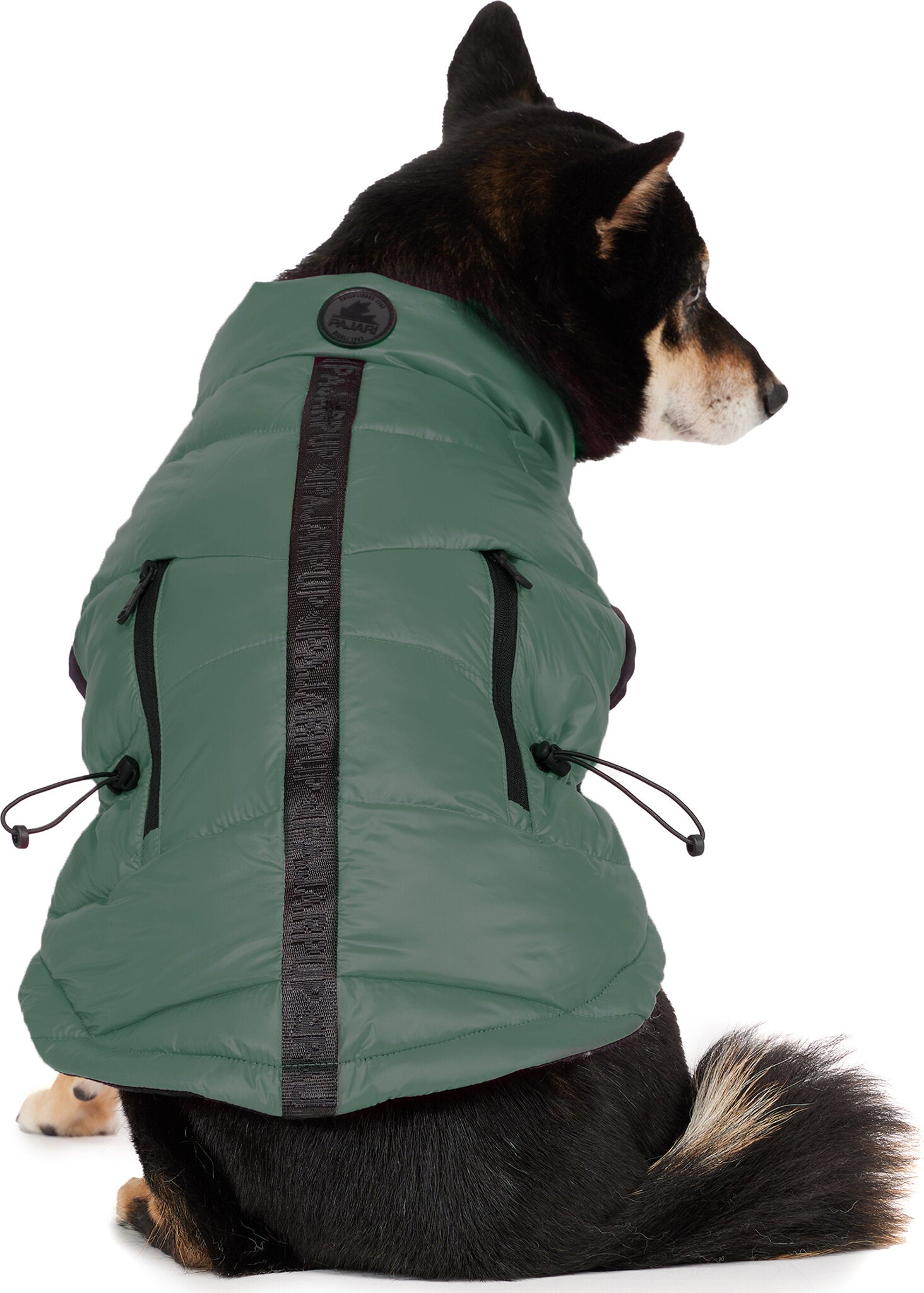 Rosie Quilted Coat with Zipper Pockets Cinched Waist for Dogs
