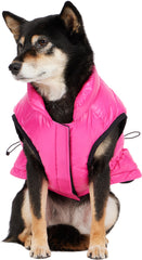 Rosie Quilted Coat with Zipper Pockets Cinched Waist for Dogs