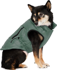 Rosie Quilted Coat with Zipper Pockets Cinched Waist for Dogs