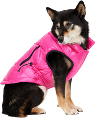Rosie Quilted Coat with Zipper Pockets Cinched Waist for Dogs