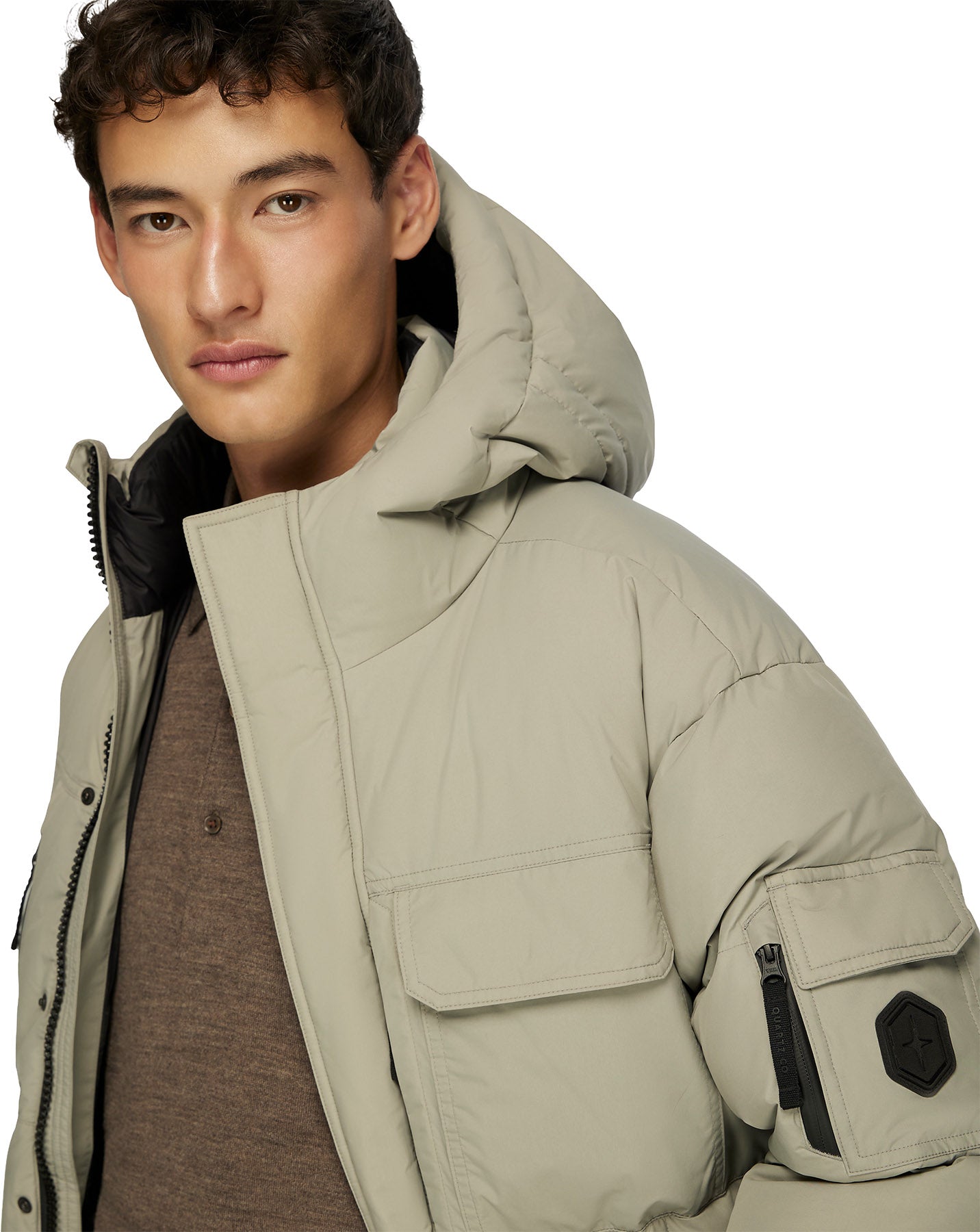 Compass Hooded Recycled Down Winter Jacket - Men's