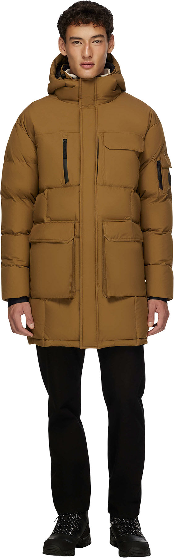 Compass Hooded Recycled Down Winter Jacket - Men's