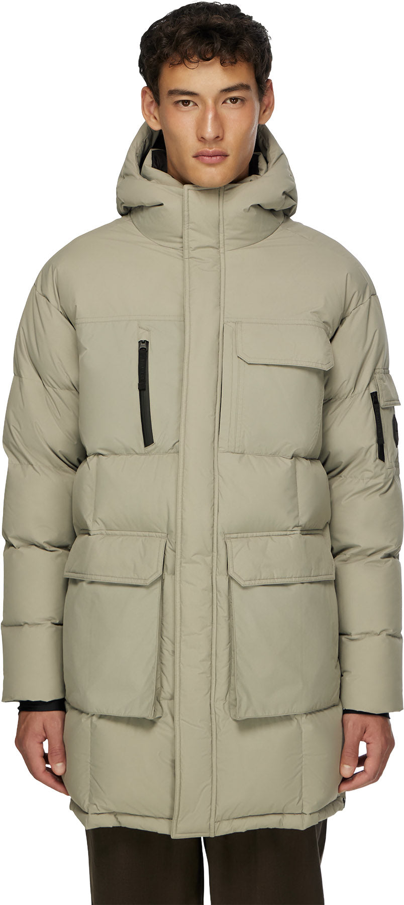 Compass Hooded Recycled Down Winter Jacket - Men's