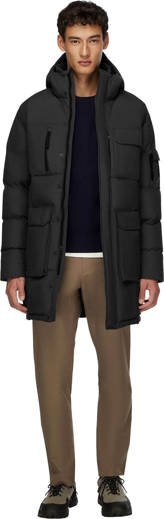 Compass Hooded Recycled Down Winter Jacket - Men's