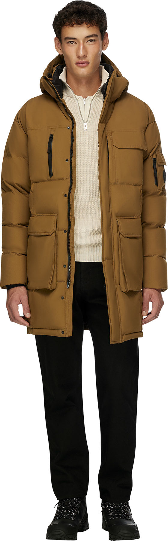 Compass Hooded Recycled Down Winter Jacket - Men's