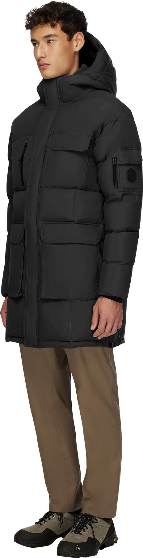 Compass Hooded Recycled Down Winter Jacket - Men's